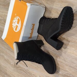 ⭐❤️NIB Timberland Women's Allingston Black Heeled Boots size 9⭐❤️ CUTE!!!!⭐❤️